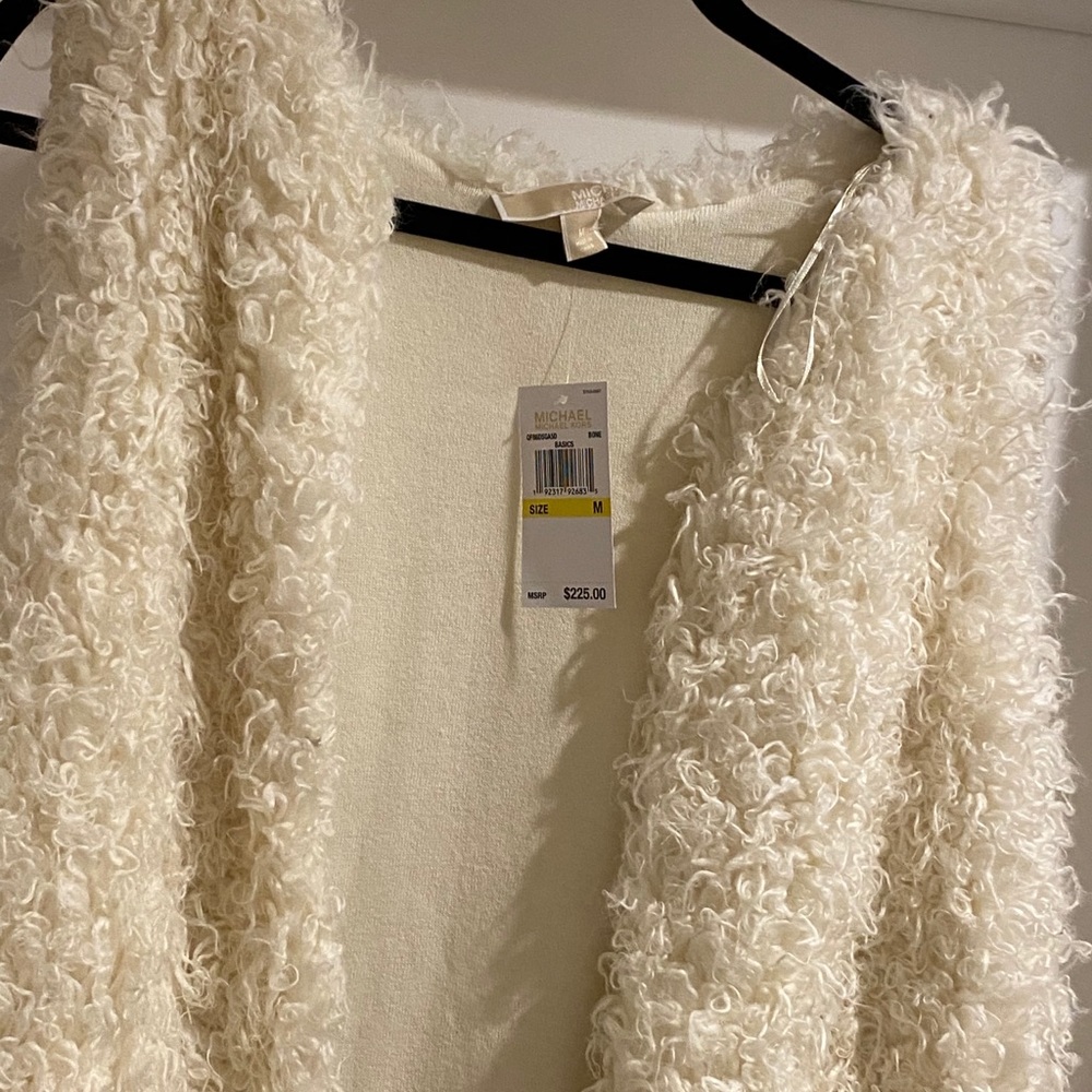 Michael Kors Ivory Knit Cream Vest size M